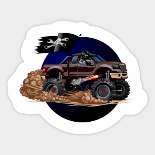 Cartoon Monster Truck Sticker